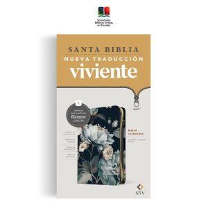 Biblia ultrafina NTV de zíper con Filament Floral Letra Roja 9781496486837
