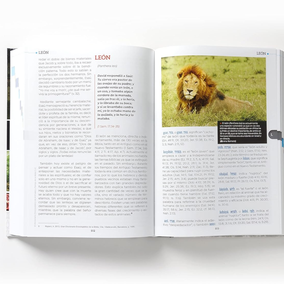 Diccionario Enciclopédico de Animales y Plantas de la Biblia 9788419055262 Antonio Cruz Editorial CLIE