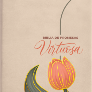 Biblia de Promesas RVR-1960 Devociona, Virtuosa, Letra gigante, Piel especial, Crema