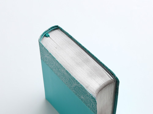 Biblia RVR60 Floral Turquesa con Flores - Letra Grande 10pt - Imagen 3