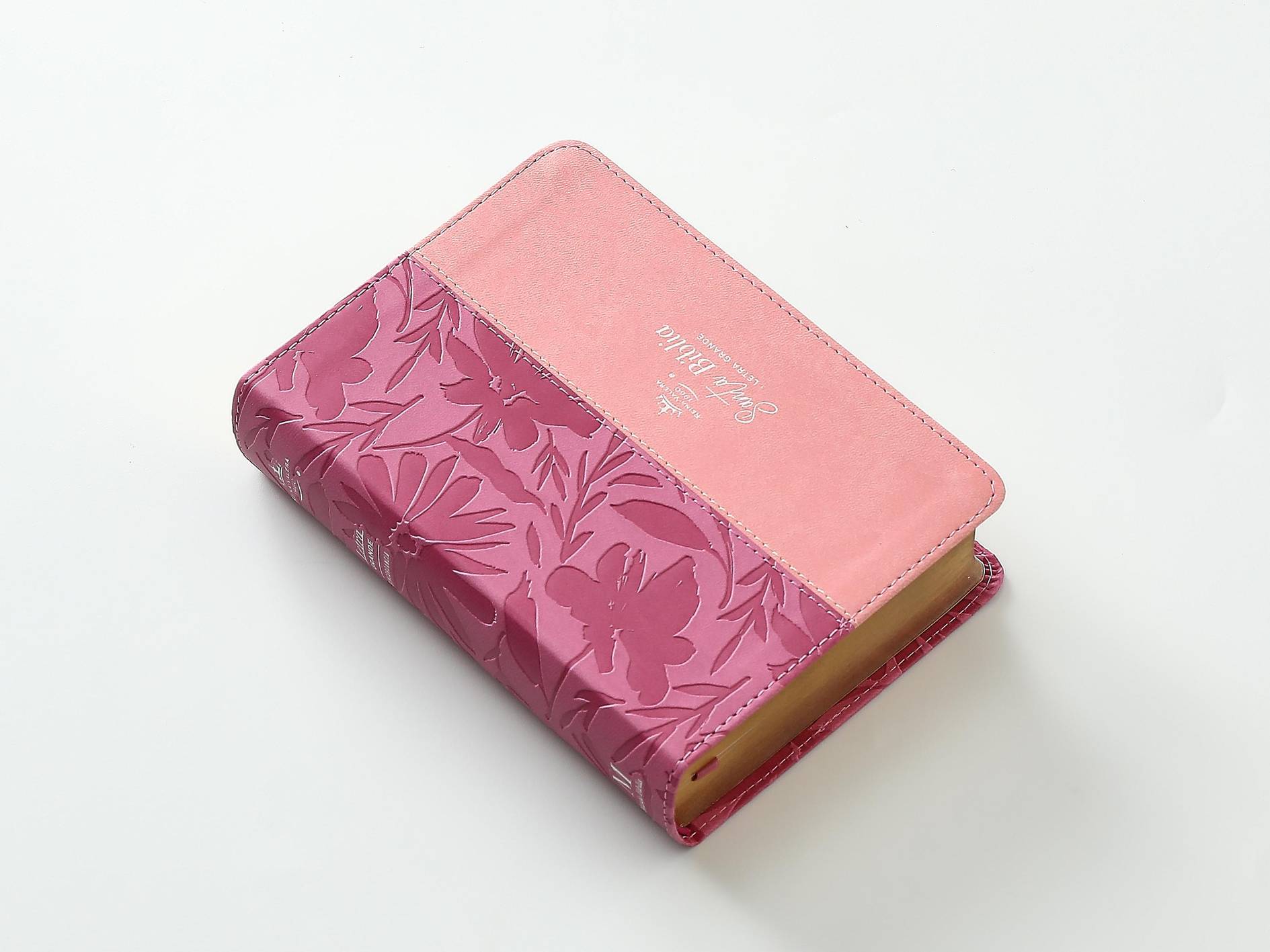 Biblia RVR60 Tamaño Compacto Símil Piel Bicolor Rosa/Rosa - Imagen 7