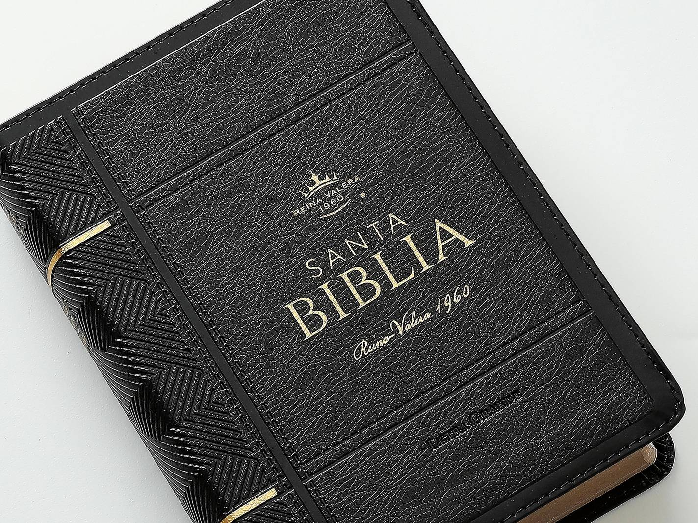 Biblia RVR60 Letra Grande 12 Puntos Símil Piel Negro - Colección Clásica Portátil - Imagen 8
