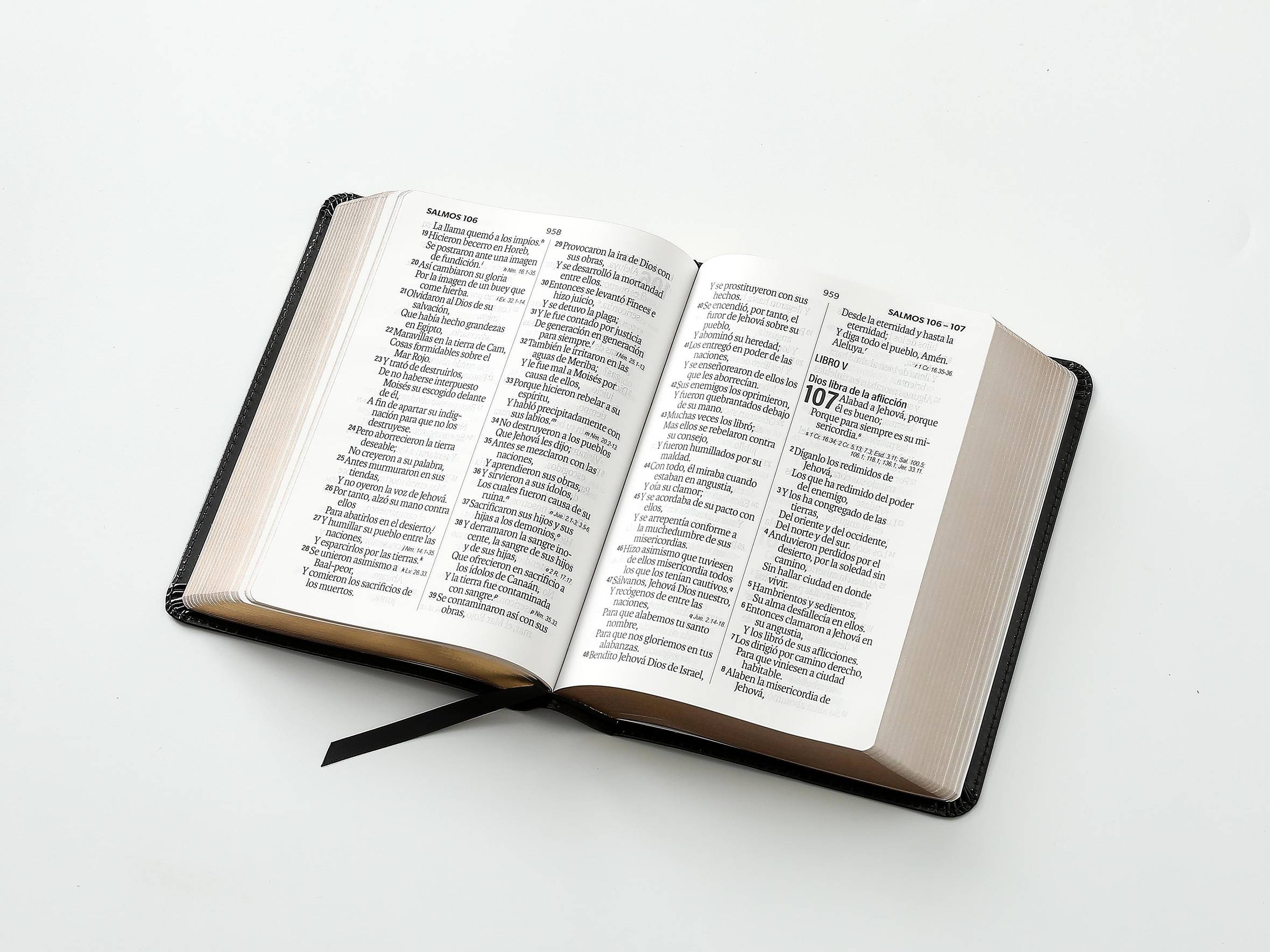 Biblia RVR60 Letra Grande 12 Puntos Símil Piel Negro - Colección Clásica Portátil - Imagen 10