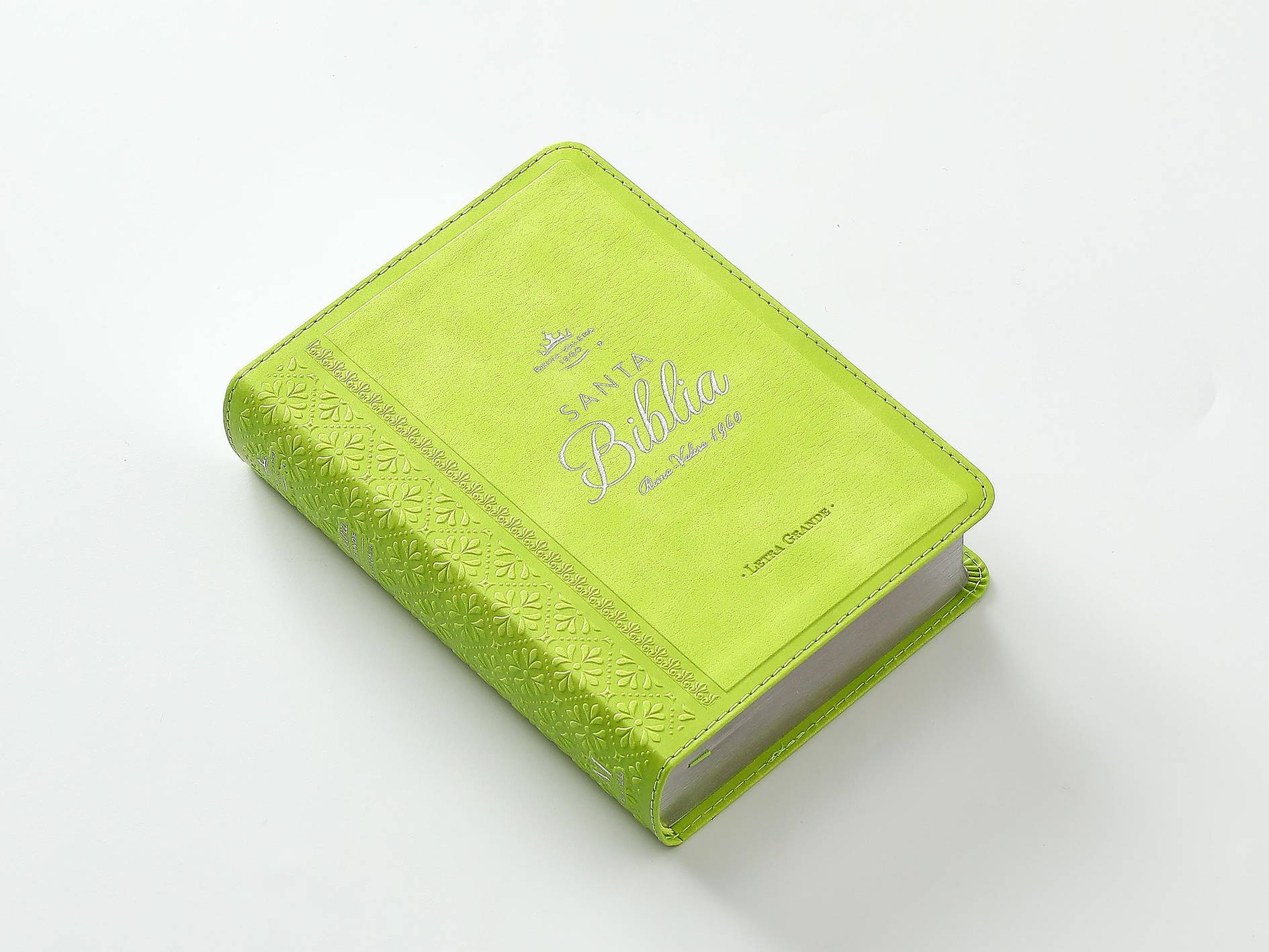 Biblia RVR60 Letra Grande 12 Puntos Símil Piel Verde Lima - Colección Clásica Portátil - Imagen 4