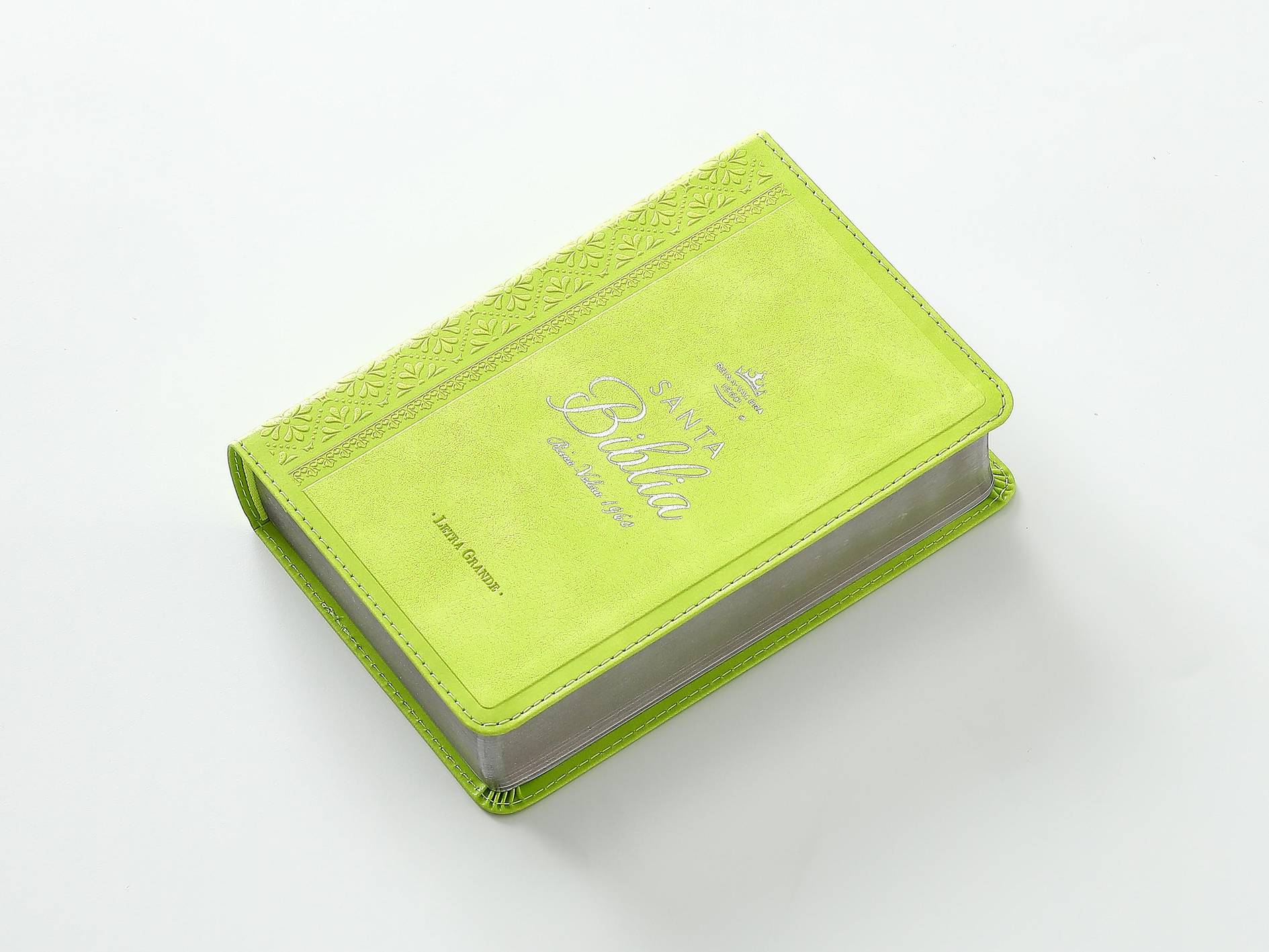 Biblia RVR60 Letra Grande 12 Puntos Símil Piel Verde Lima - Colección Clásica Portátil - Imagen 3