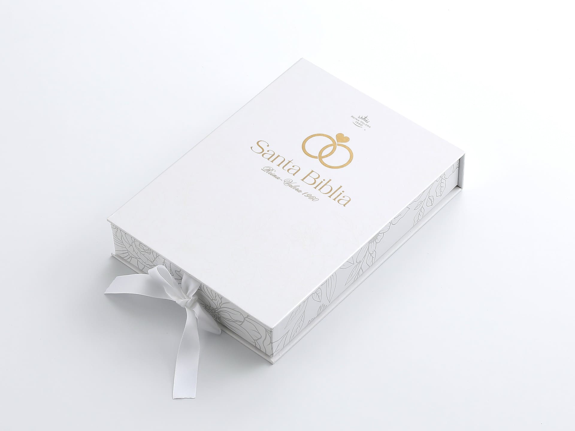 Biblia Especial de Bodas - Blanco Canto Dorado con Índice y Caja - Imagen 2