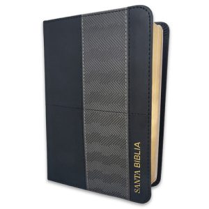 Biblia RVR60 Geométrico Negro con Palabras de Jesús en Rojo