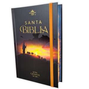 Biblia RVR60 Tamaño Manual Letra Grande Tapa Dura con Elástico - Pastor