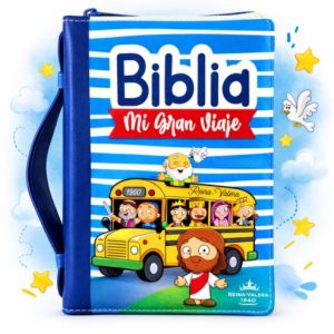 Biblia Mi Gran Viaje RVR60 Infantil con Asa - Azul/Autobús