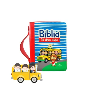 Biblia Mi Gran Viaje RVR60 Infantil con Asa - Rojo/Autobús