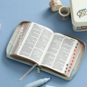 Biblia RVR60 de Bolsillo Tricolor - Rosa/Blanco/Turquesa