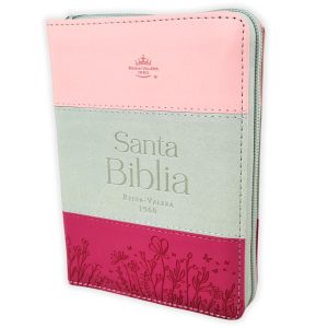 Biblia RVR60 de Bolsillo Tricolor - Rosa/Blanco/Fucsia