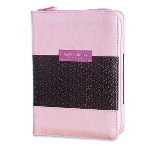 Biblia RVR60 de Bolsillo Classic - Rosa/Café