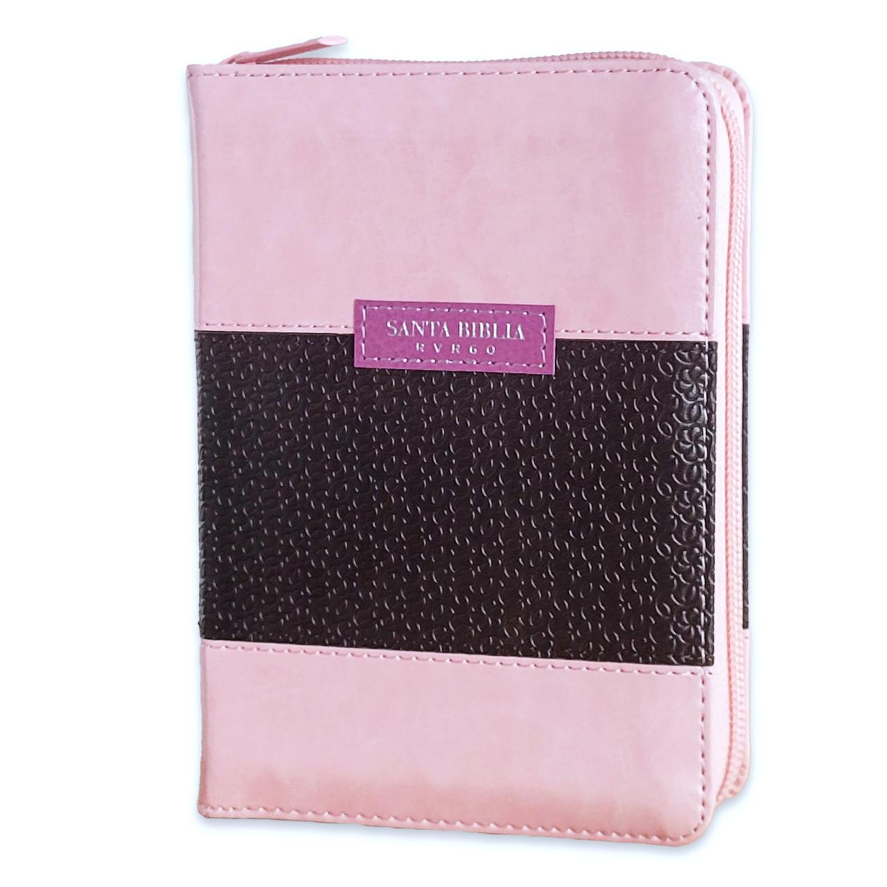 Biblia RVR60 de Bolsillo Classic – Rosa/Café