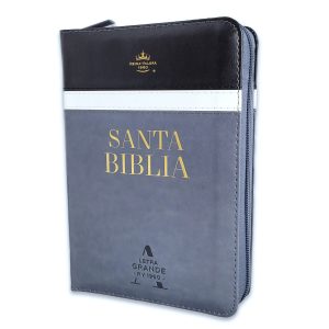 Biblia RVR60 Tricolor Negro/Blanco/Gris, Tamaño Portátil Letra 10 Puntos PJR