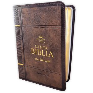 Biblia RVR60 Letra Grande 12 Puntos Símil Piel Café Oscuro - Colección Clásica Portátil