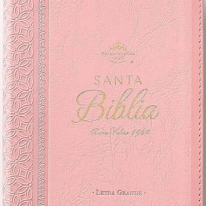 Biblia RVR60 Letra Grande 12 Puntos Símil Piel Rosa - Colección Clásica Portátil