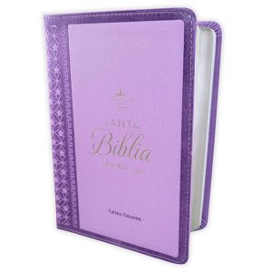 Biblia RVR60 Letra Grande 12 Puntos Símil Piel Lila - Colección Clásica Portátil