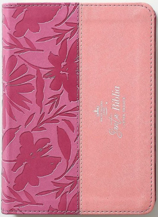 Biblia RVR60 Tamaño Compacto Símil Piel Bicolor Rosa/Rosa