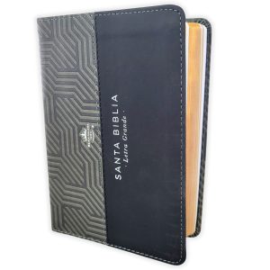 Biblia RVR60 Tamaño Compacto Símil Piel Bicolor Negro/Gris