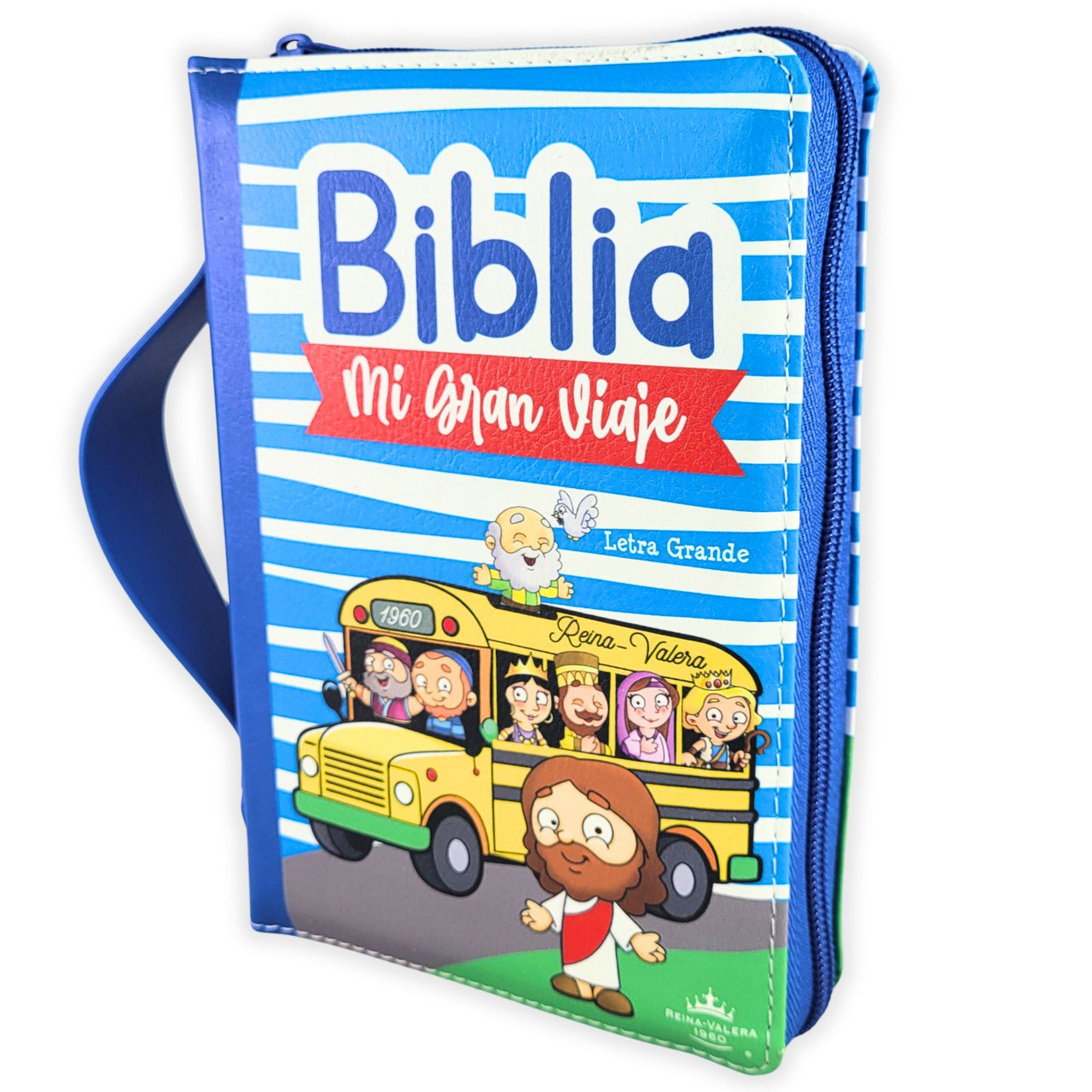 Biblia RVR60 Mi Gran Viaje para Niños - Azul/Autobús con Asa